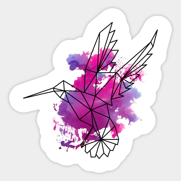 Geometric hummingbird Sticker by RosanneCreates